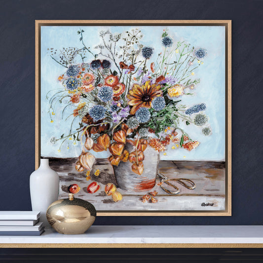 Fall Lanterns Stretched Canvas Art Print