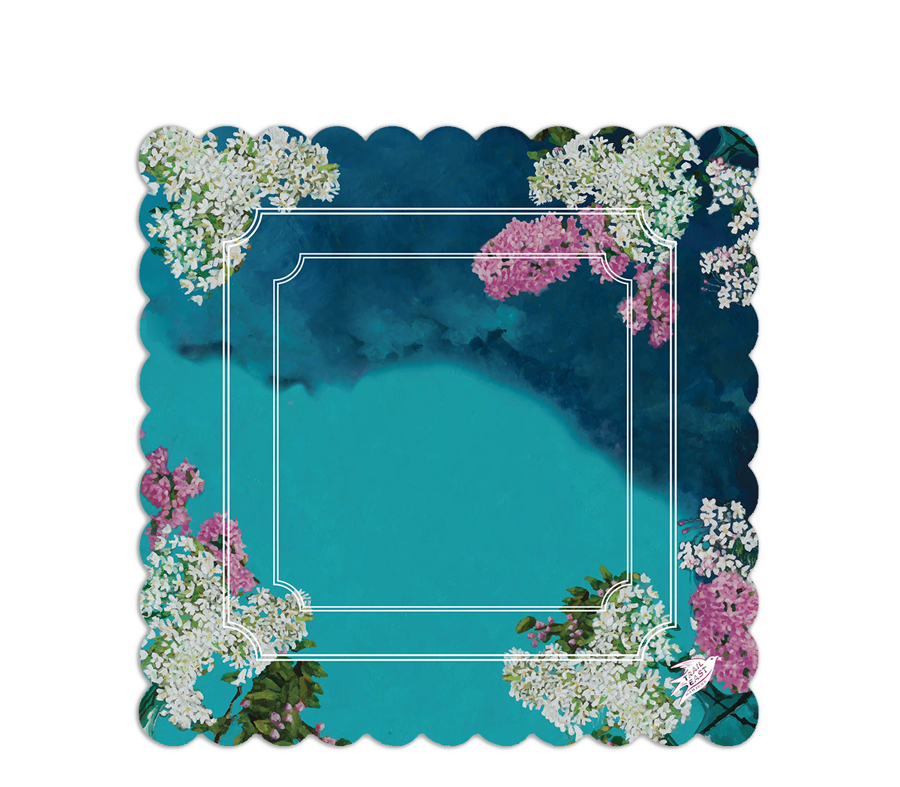 Serene Lilacs Mahjong Mat (Neoprene and Leather Look)