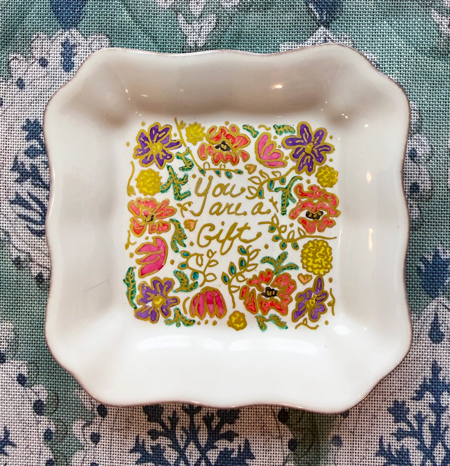 You Are a Gift Hand-Painted Trinket Tray - The Perfect Gift