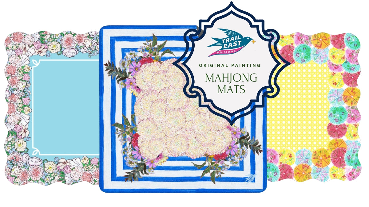 Original painting mahjong mats from Trail East Mahjong