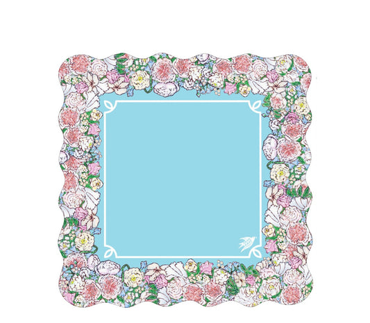 A beautiful mahjong mat featuring an original painting of Juliet roses and peonies.