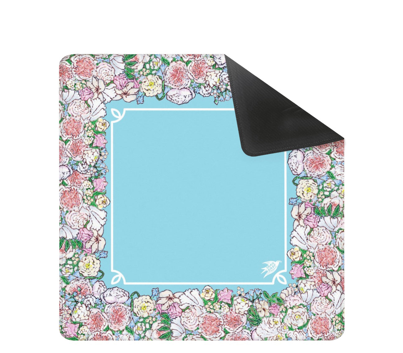 A beautiful mahjong mat featuring an original painting of Juliet roses and peonies.
